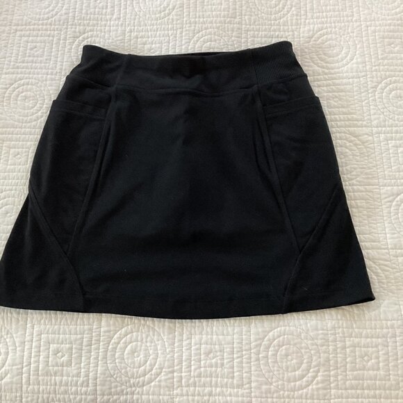 Athleta Women's Excursion Skort Skirt Black Large pockets 153396 Size XS - Picture 2 of 10